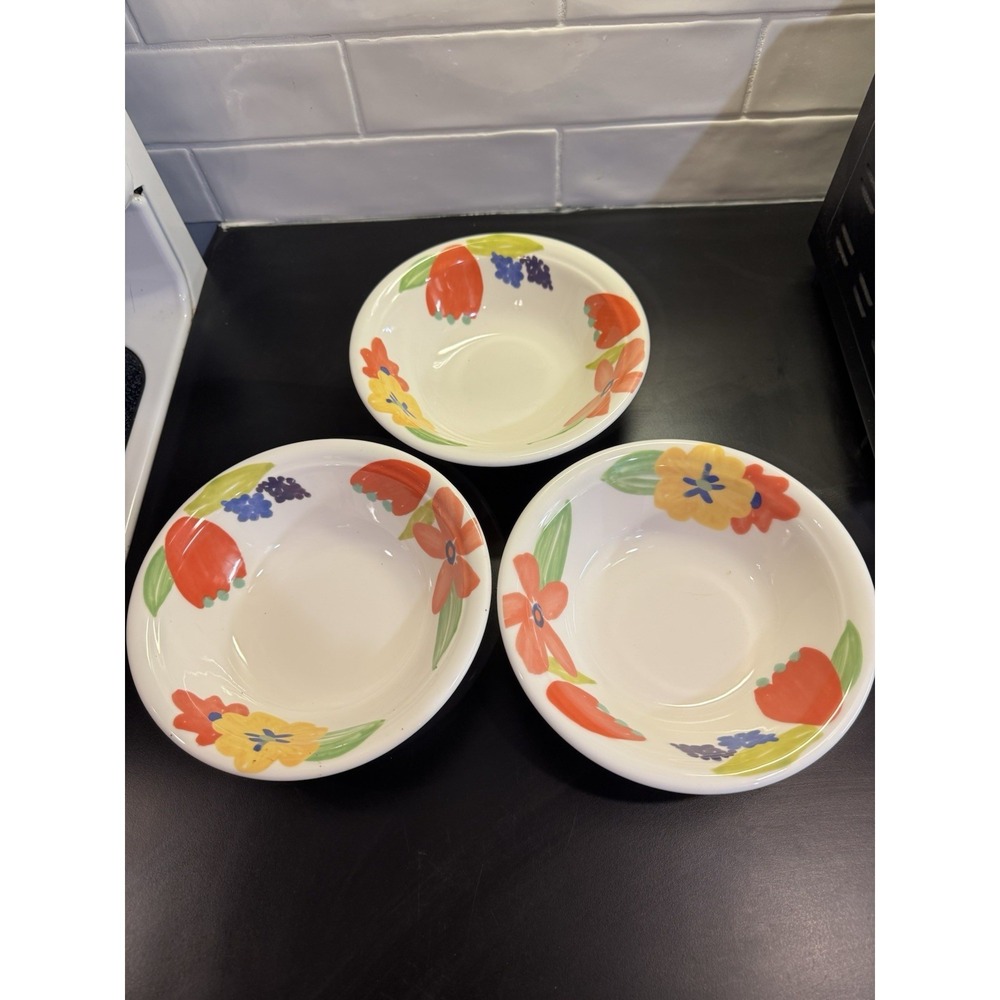 Villeroy & Boch 8" Switch Madame Bonjour Set Of 3 Soup Bowls EUC